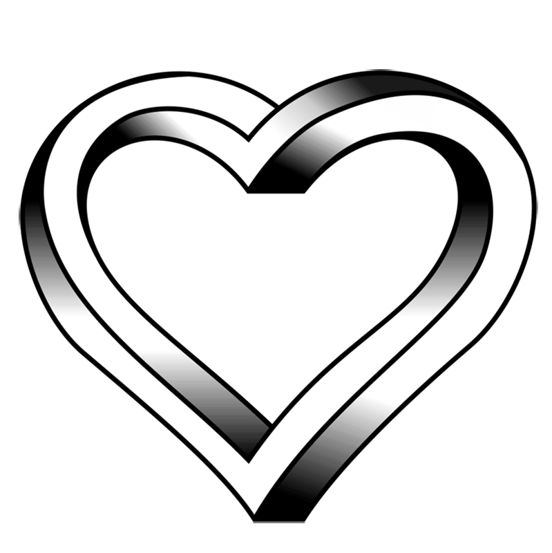 Drawn Heart Background Png (black, lavender, white)