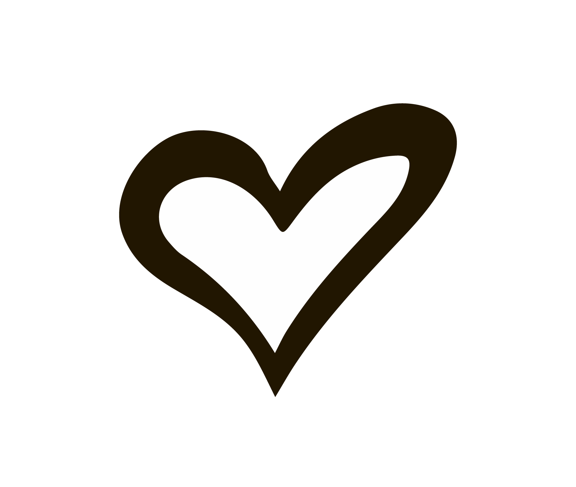 Drawn Heart No Background (black, white)