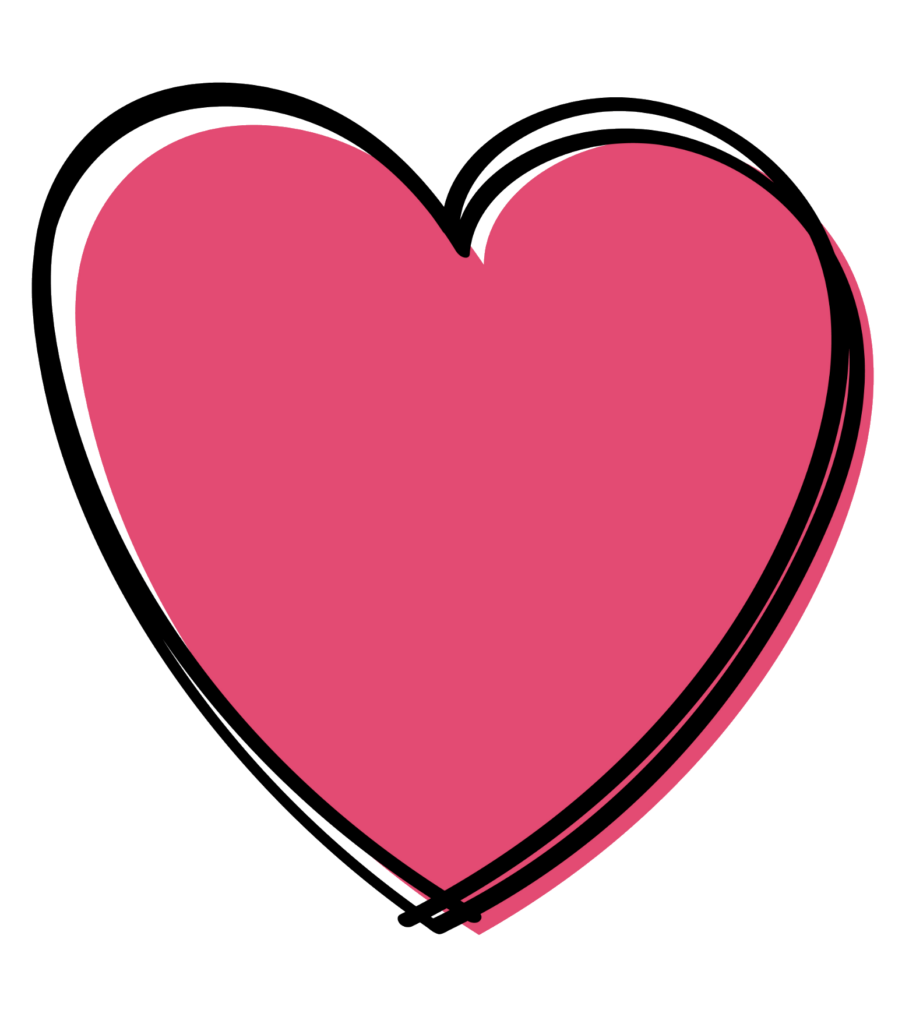 Drawn Heart Png Image Hd (black, salmon)