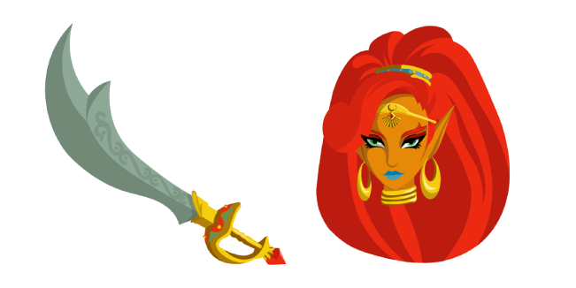 Urbosa Png Background Image (maroon, black, gray, red)