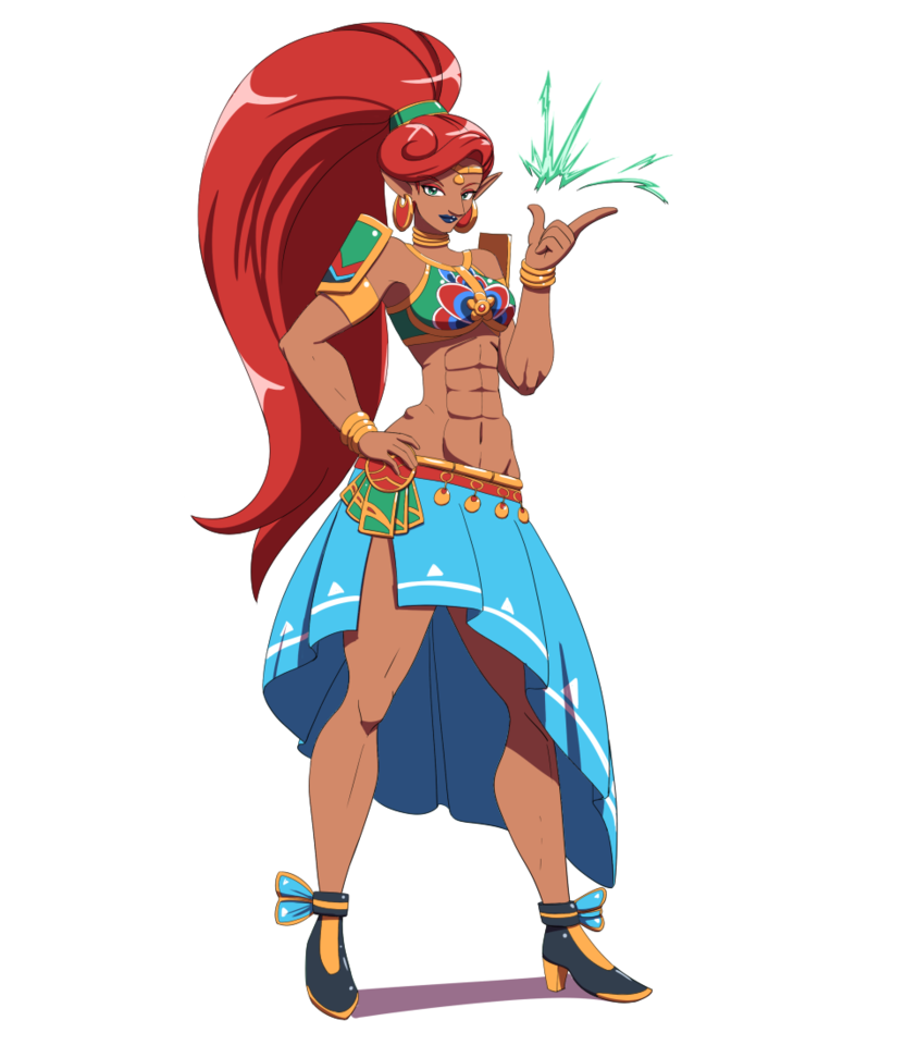 Urbosa Png Transparent Image (black, maroon, salmon, chocolate, teal)