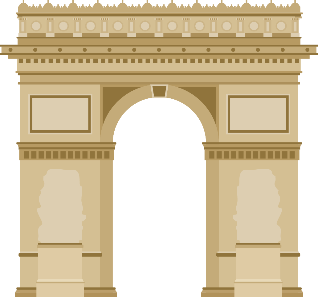 Arc De Triomphe Png Isolated File (white, silver, pink, salmon, gray)