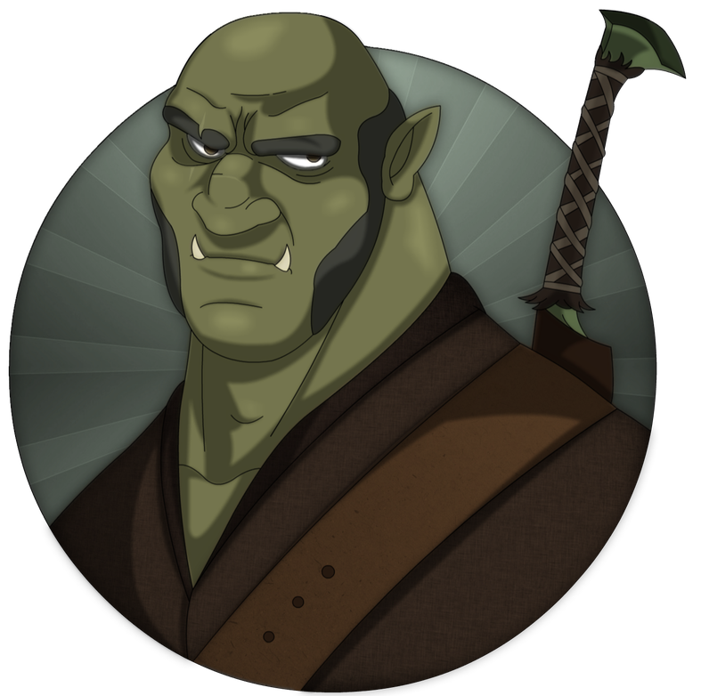 Orc Monster Png Image (olive, black, gray)