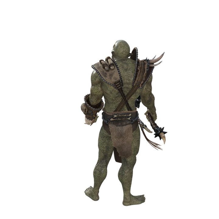 Orc Monster Transparent (black, olive)