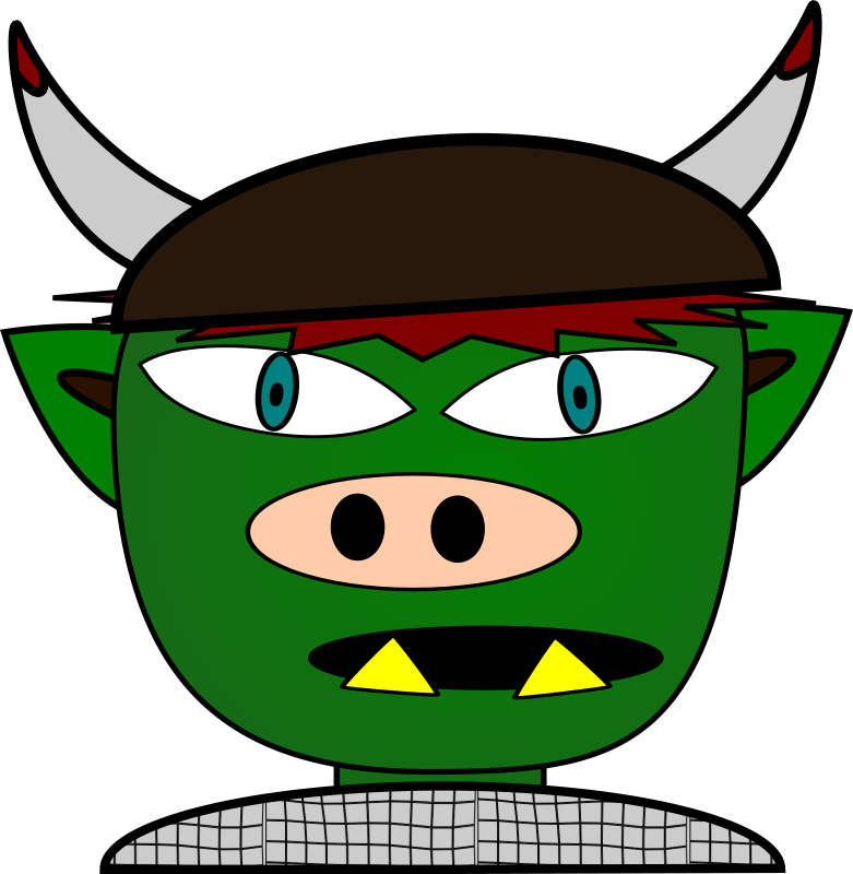 Orc Png Pic (pink, silver, black, green, white)