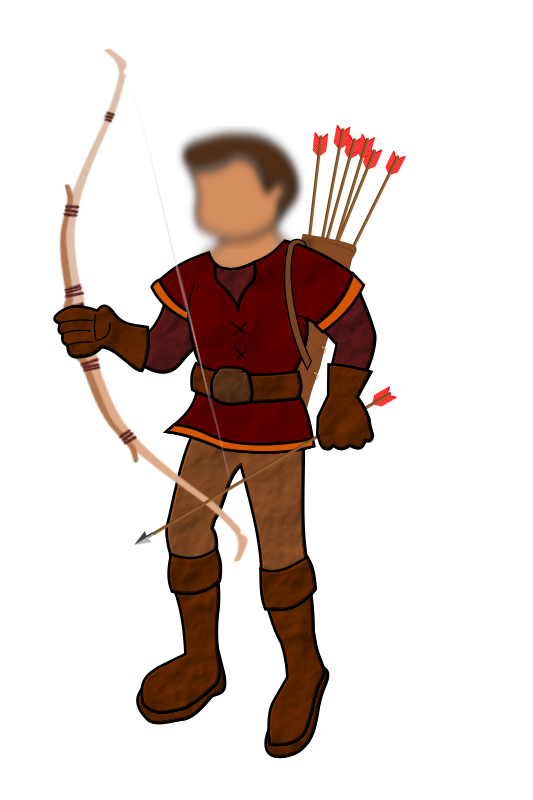 Archer Png Free Download (salmon, maroon, black)