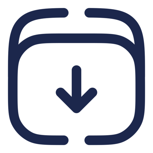 Archive Down Minimlistic Free Transparent Png Icon Download (navy, black)