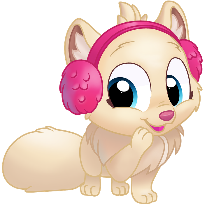 Arctic Fox Paw Patrol Png (pink, silver, beige, black, white)