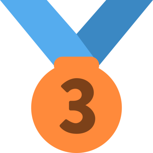 3Rd Place Medal Free Png Icon Download (olive, salmon, teal, black, silver)