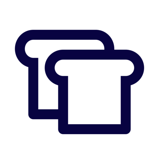 Bread Slice Free Png Icon Download (navy, black)