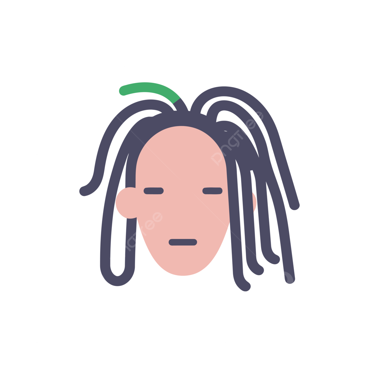 Dreadlock Png Images (black, gray, pink)