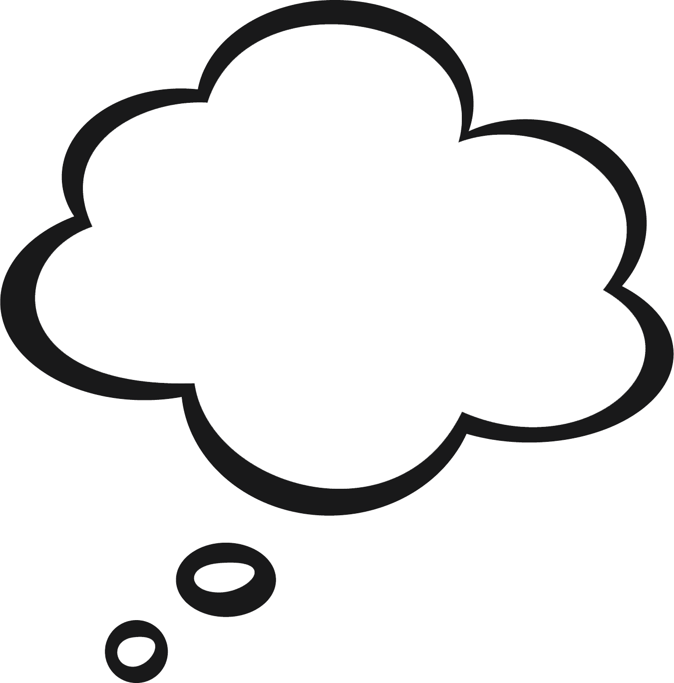 Dream Bubble Png File (black)