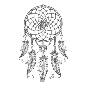 Dream Catcher Png Cutout (indigo, black)