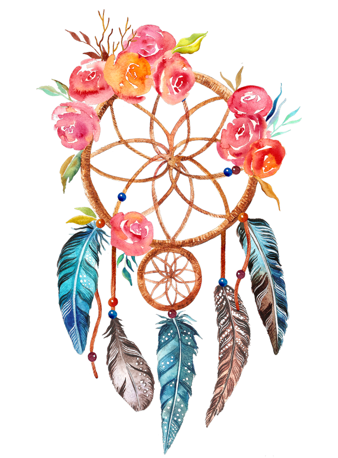 Dreamcatcher Background Isolated Png (black)