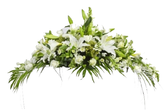 Wreath Funeral Flowers Png Clipart (white)