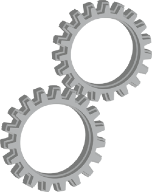 Creative Vector Gears Png File (black, gray, silver)