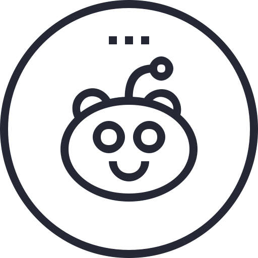 Reddit Free Transparent Png Icon Download (black)