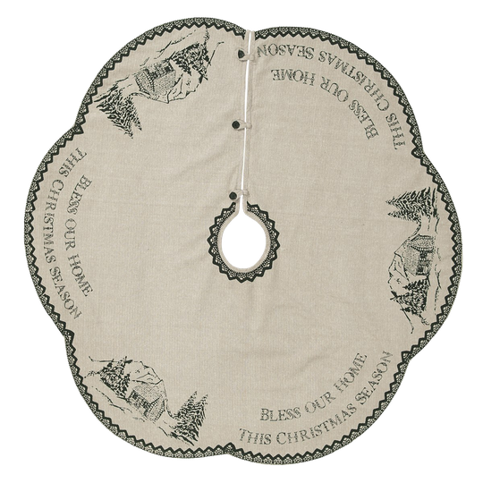 Tree Skirt Png Pic (black, silver)