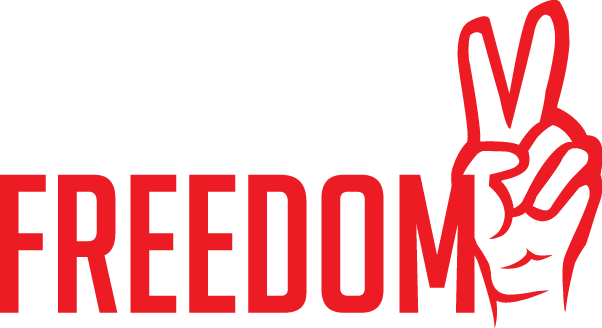 Freedom Word Png (black, red, white)