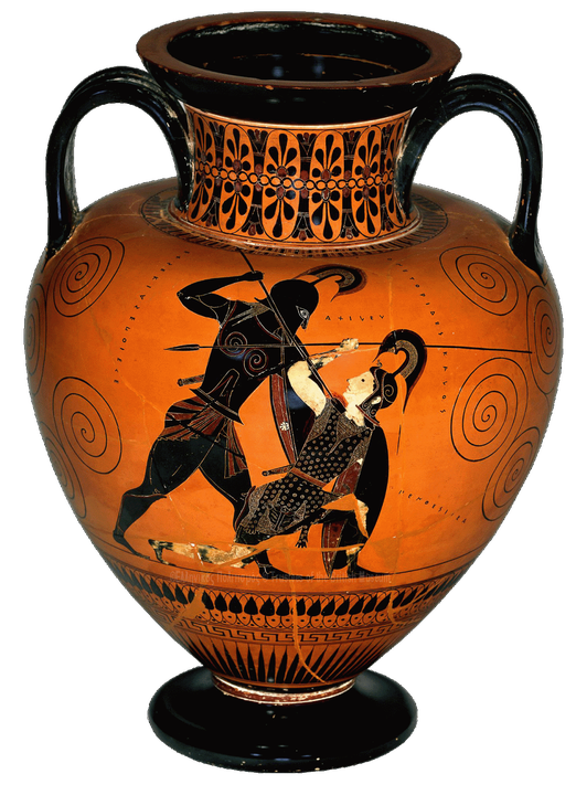 Greek Pottery Art Png File (black, chocolate)