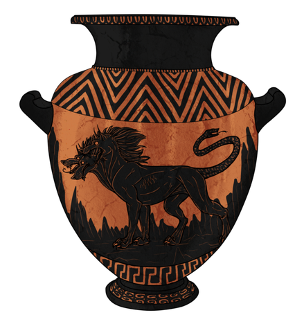 Greek Pottery Art Png Transparent (black)