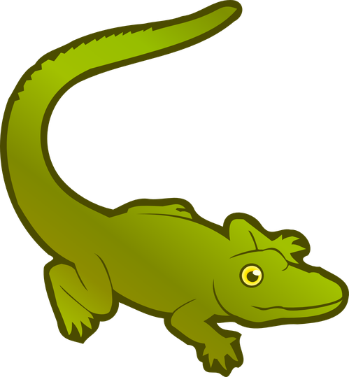 Green Alligator Png Hd (black, olive)