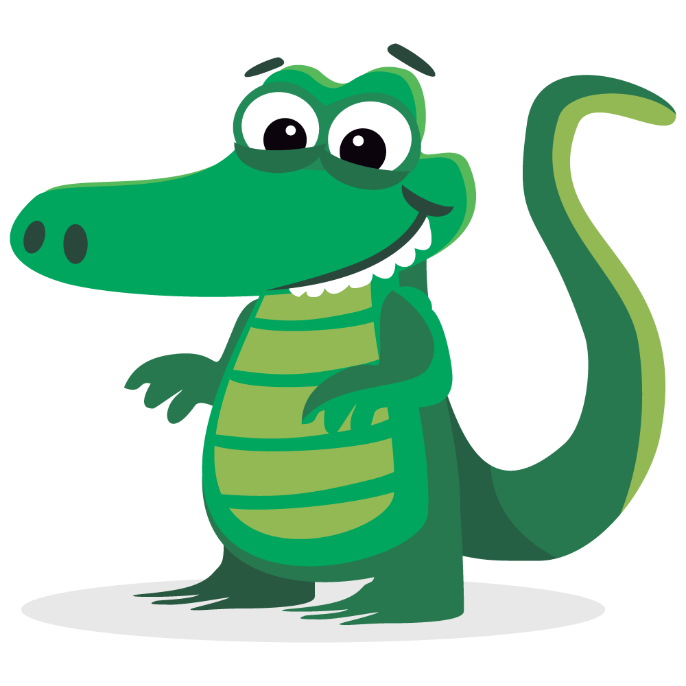 Green Alligator Transparent Png (black, gray, teal, white)