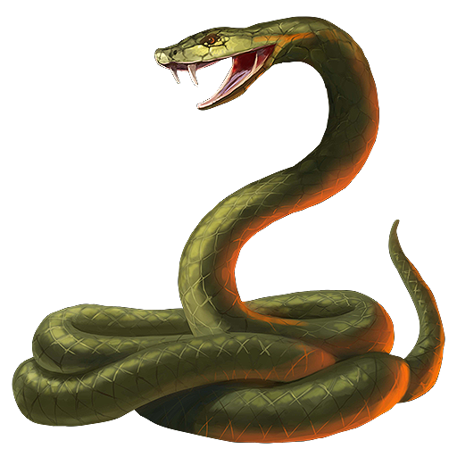 Green Anaconda Png Transparent Picture (black)