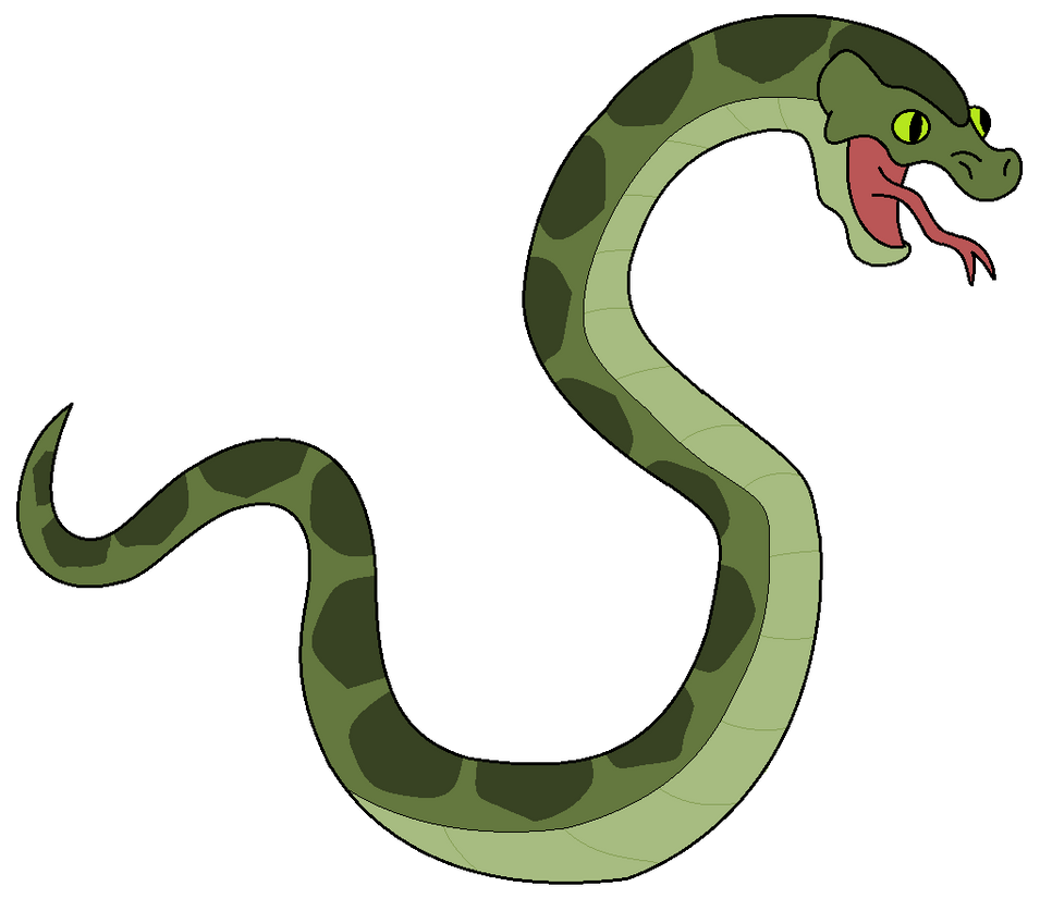 Green Anaconda Png Transparent (black, silver, olive, green)