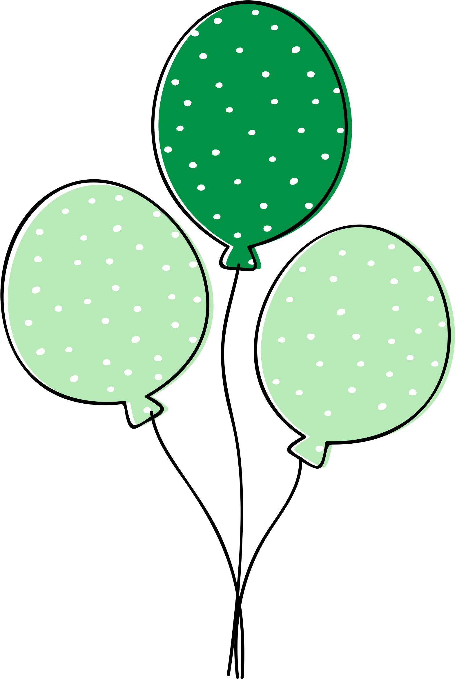 Green Balloon Png File (black, teal, mint)