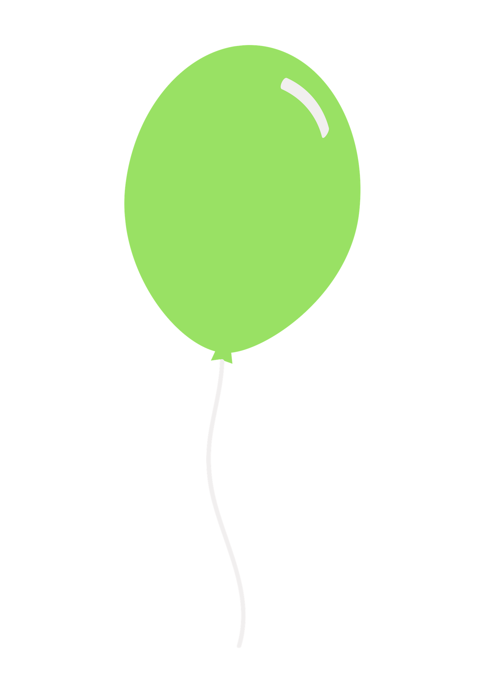 Green Balloon Png Transparent Image (black, silver, gray)