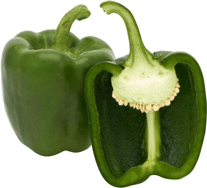 Green Bell Pepper Png Transparent Image (black, olive, green)