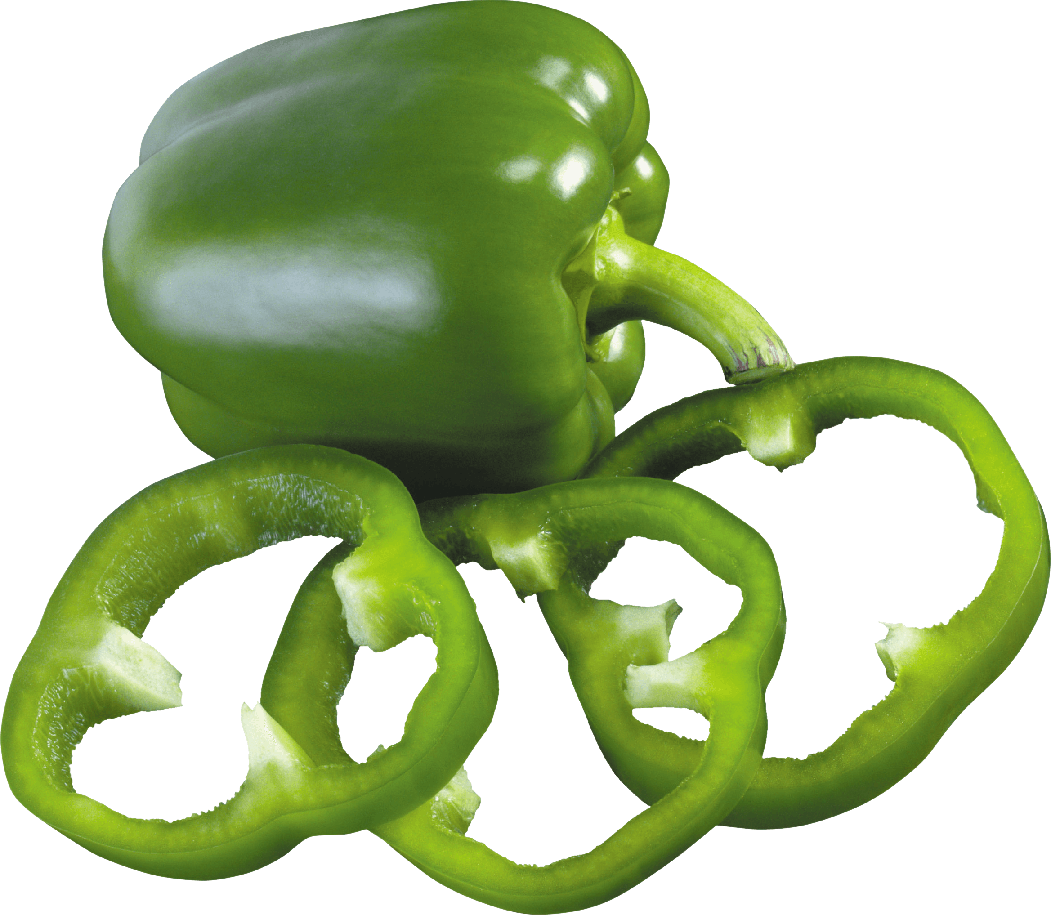 Green Bell Pepper Transparent Png (black, olive)