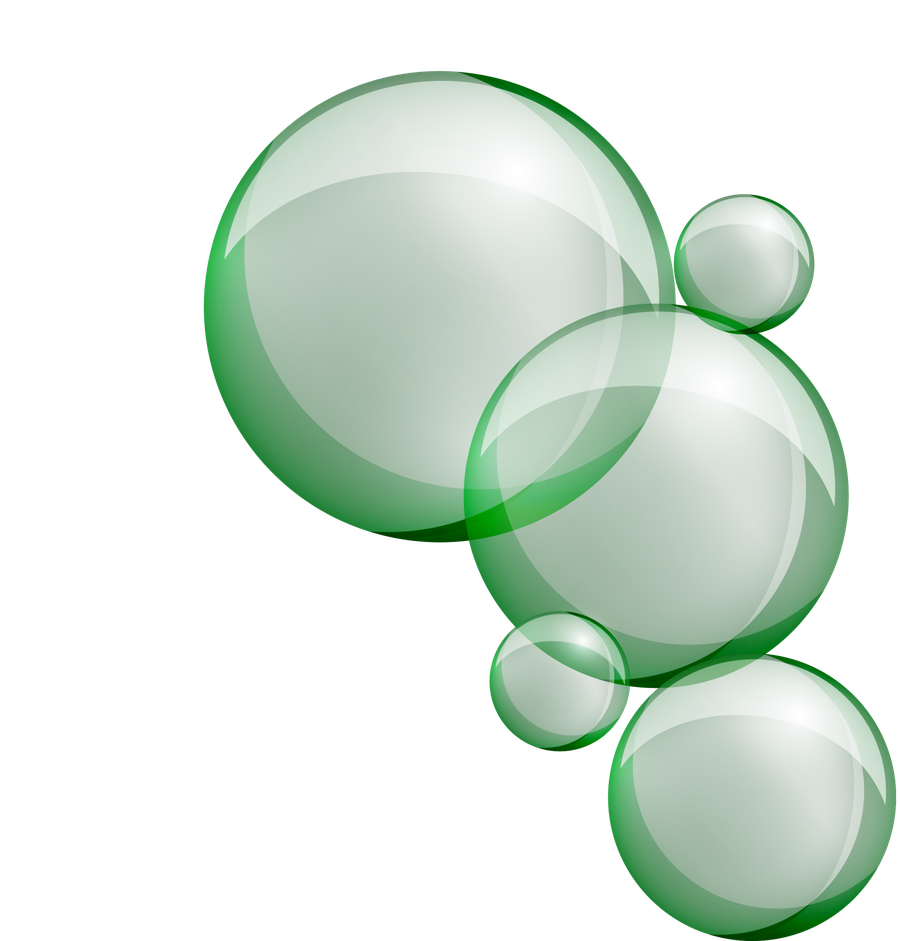 Green Bubbles Png Transparent Image (black, silver, white)