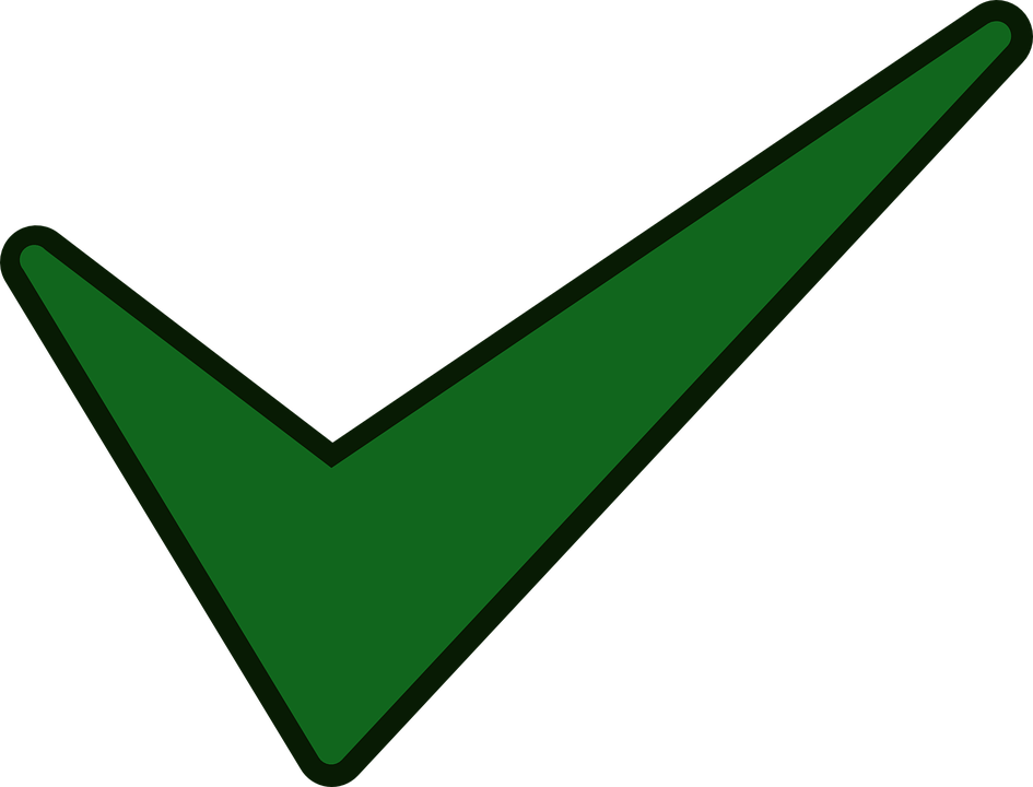 Green Check Mark Png Transparent Image (black, green)