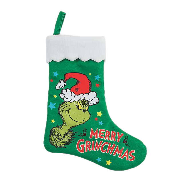 Green Christmas Stockings Png File (white, lavender)