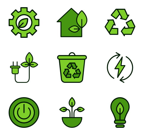 Green Energy Png Clipart (black, olive)