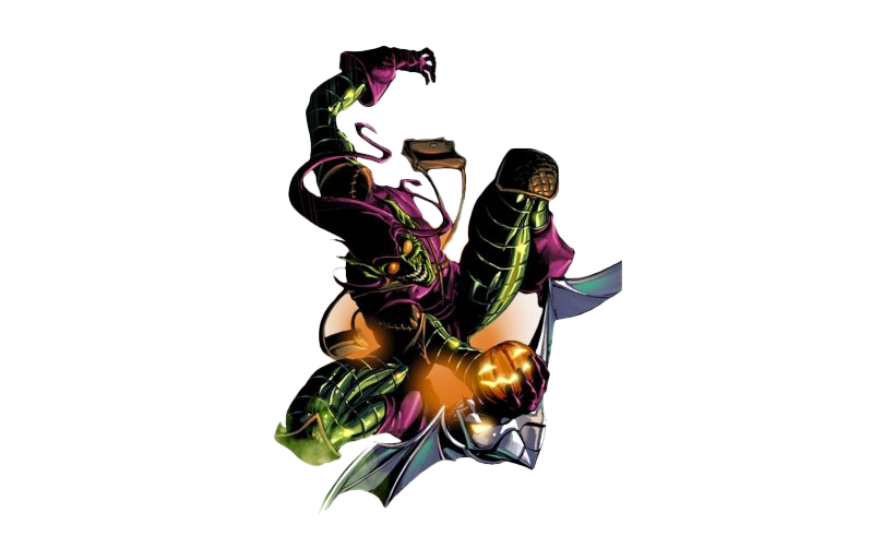 Green Goblin Comic Transparent (black, lavender, white)