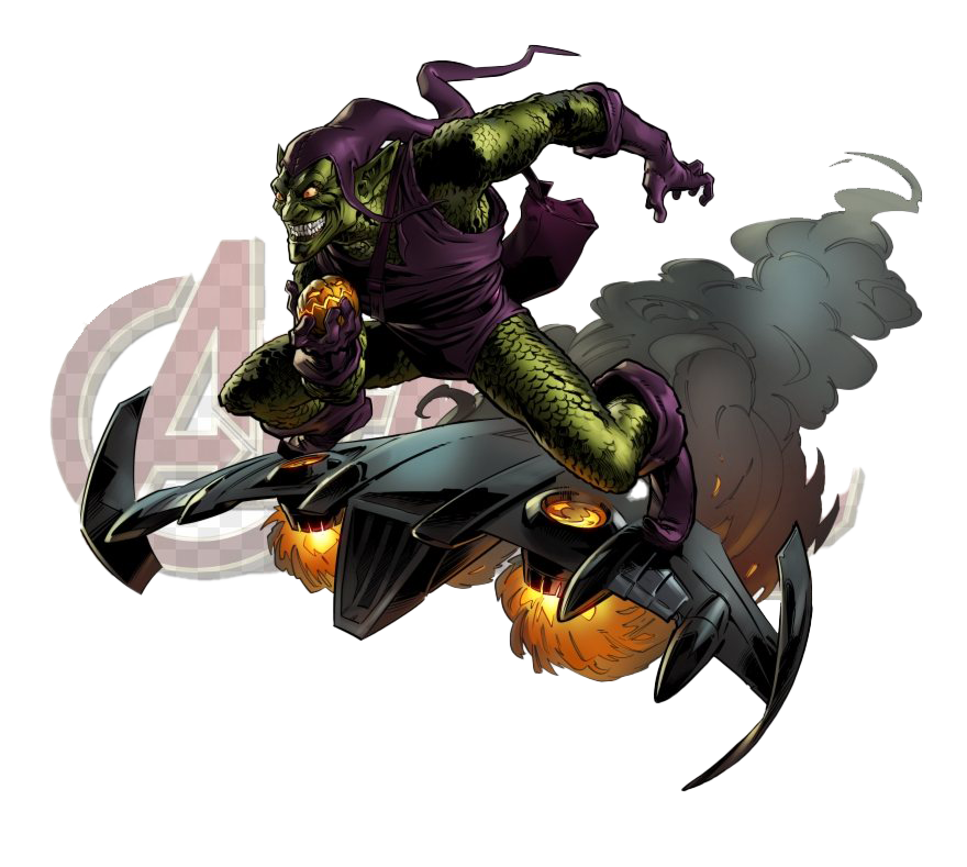 Green Goblin Png Image (black, white)