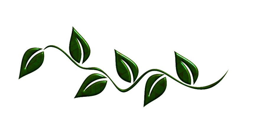 Green Leaves Png File (black)