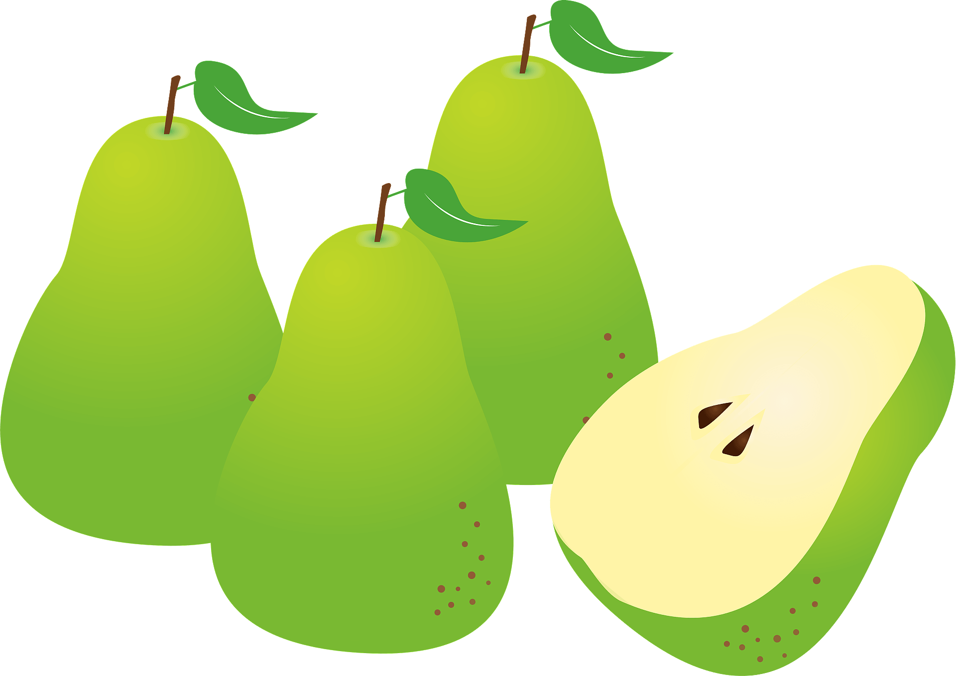 Green Pears Png Clipart (gray, olive, beige, gold)