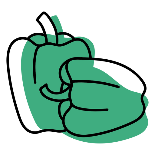 Green Pepper Png Pic (teal, black, gray)