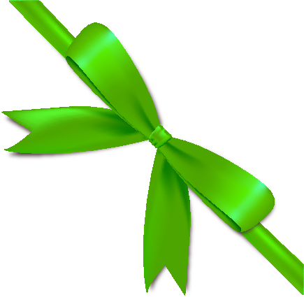 Green Ribbon Download Png Image (black, olive)