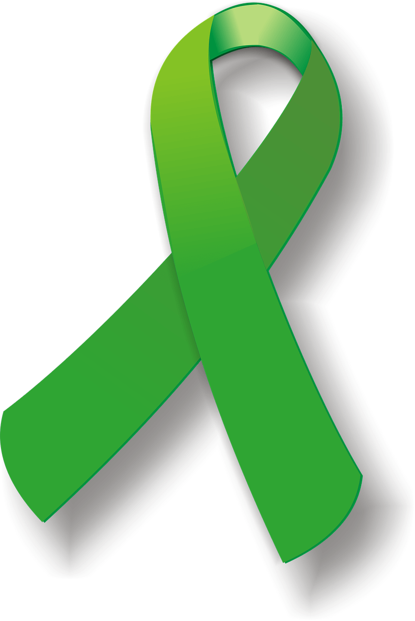 Green Ribbon Png Clipart (green, black, olive, gray)