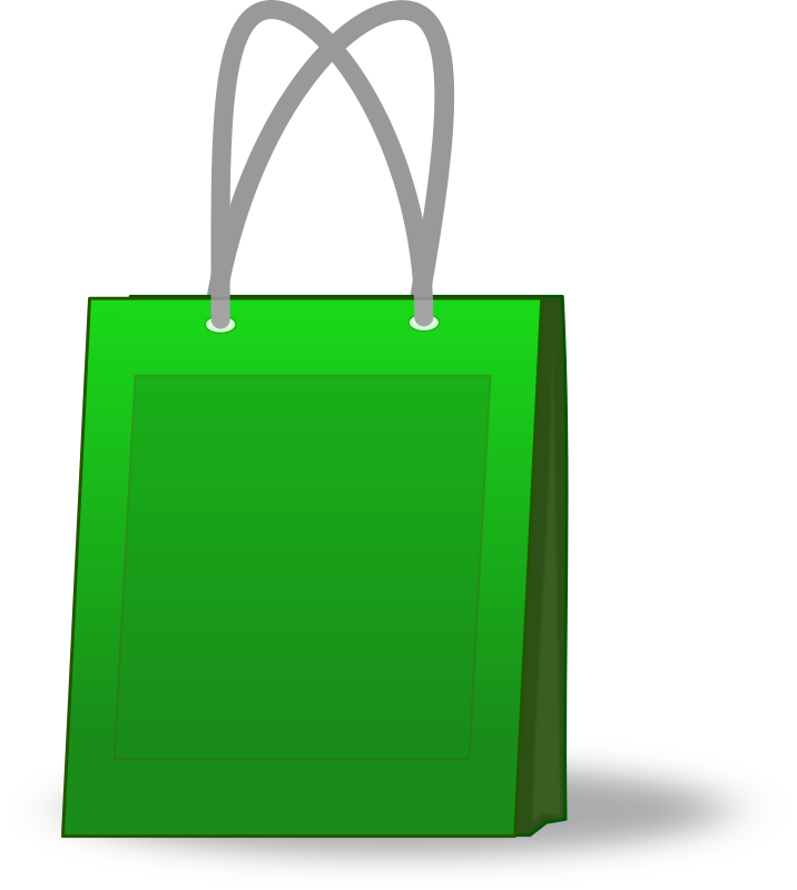 Green Shopping Bag Clip Art Png (green, black, lime)