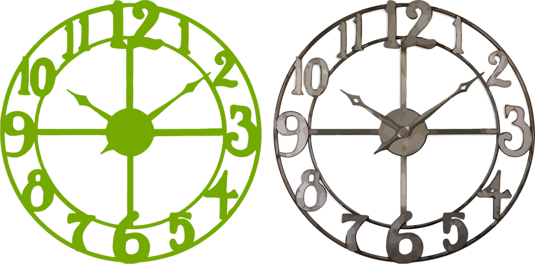 Green Wall Clock Png File (black, olive)