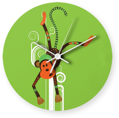 Green Wall Clock Png Image (black, gray)