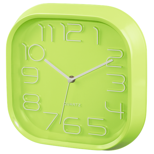 Green Wall Clock Png Transparent Image (black, silver)