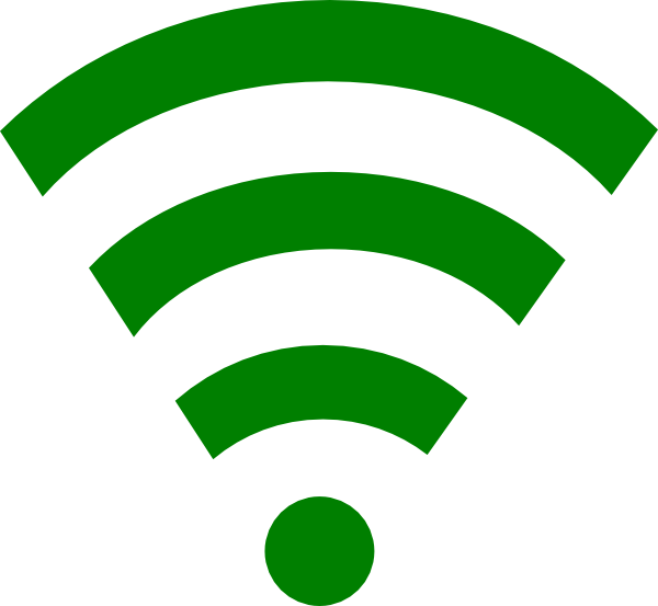 Green Wifi Png Image (green, white)