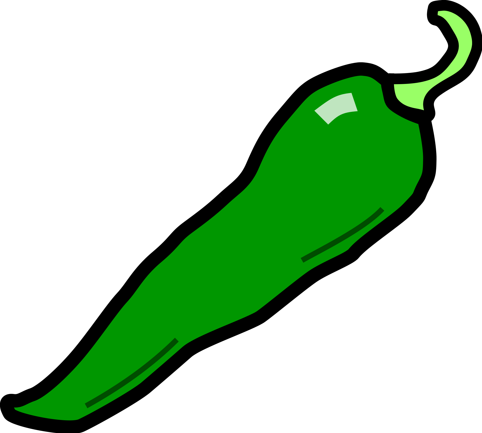 Green Chili Png File (black, green)